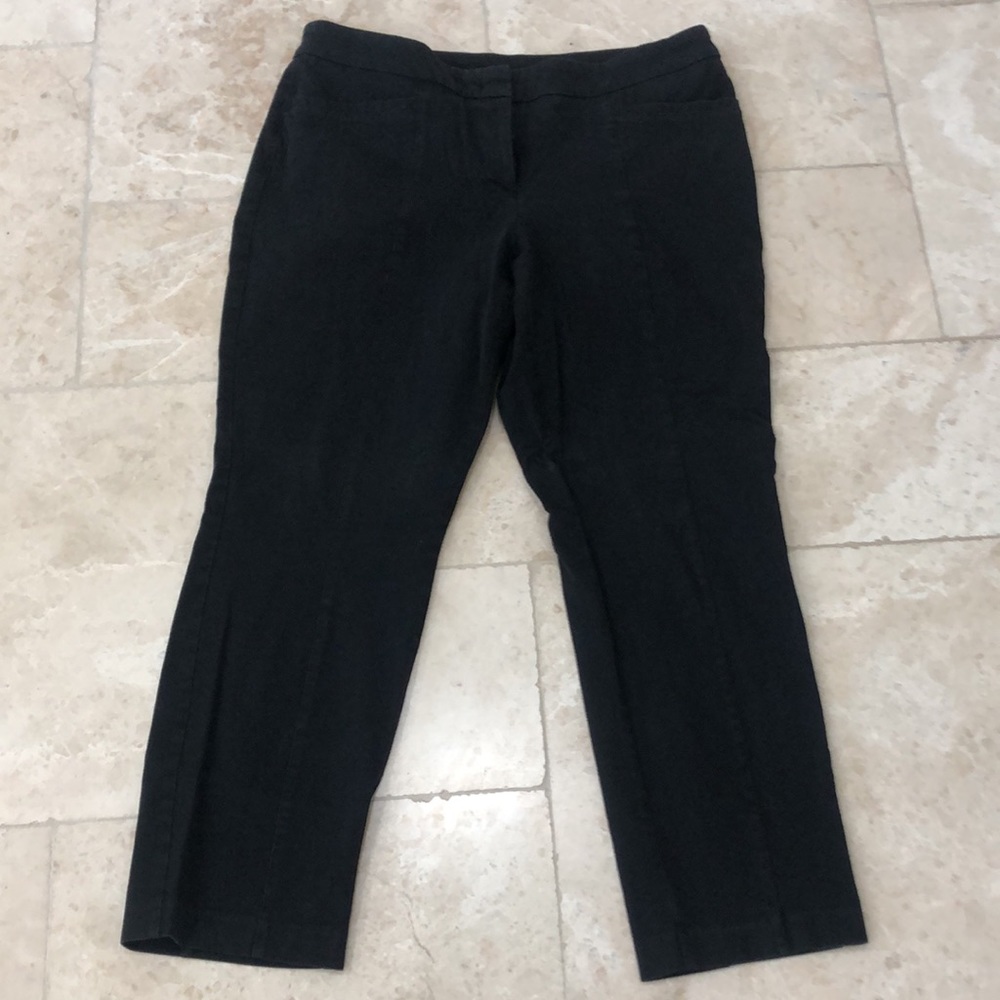 Investments 6th Ave Straight Leg Mid Rise Stretch Black Pant - Picture 4 of 7